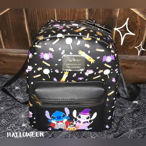 Disney Lilo & Stitch Halloween Costume Stitch & Angel Mini Backpack & Cardholder - Picture 2 of 9